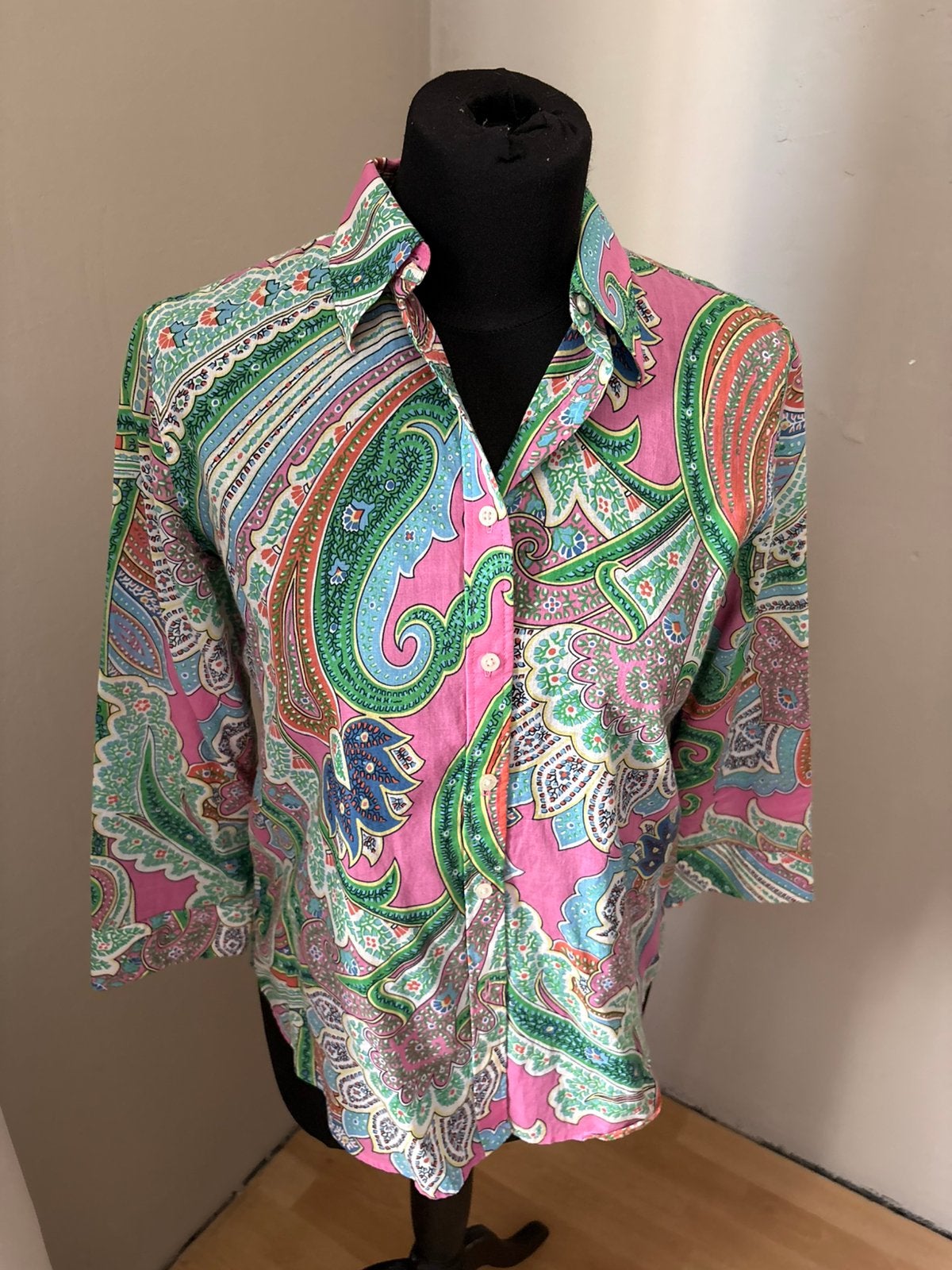 Lauren Ralph Lauren mooie blouse met paisley print mt S, Ophalen of Verzenden, Zo goed als nieuw, Maat 36 (S), Overige kleuren