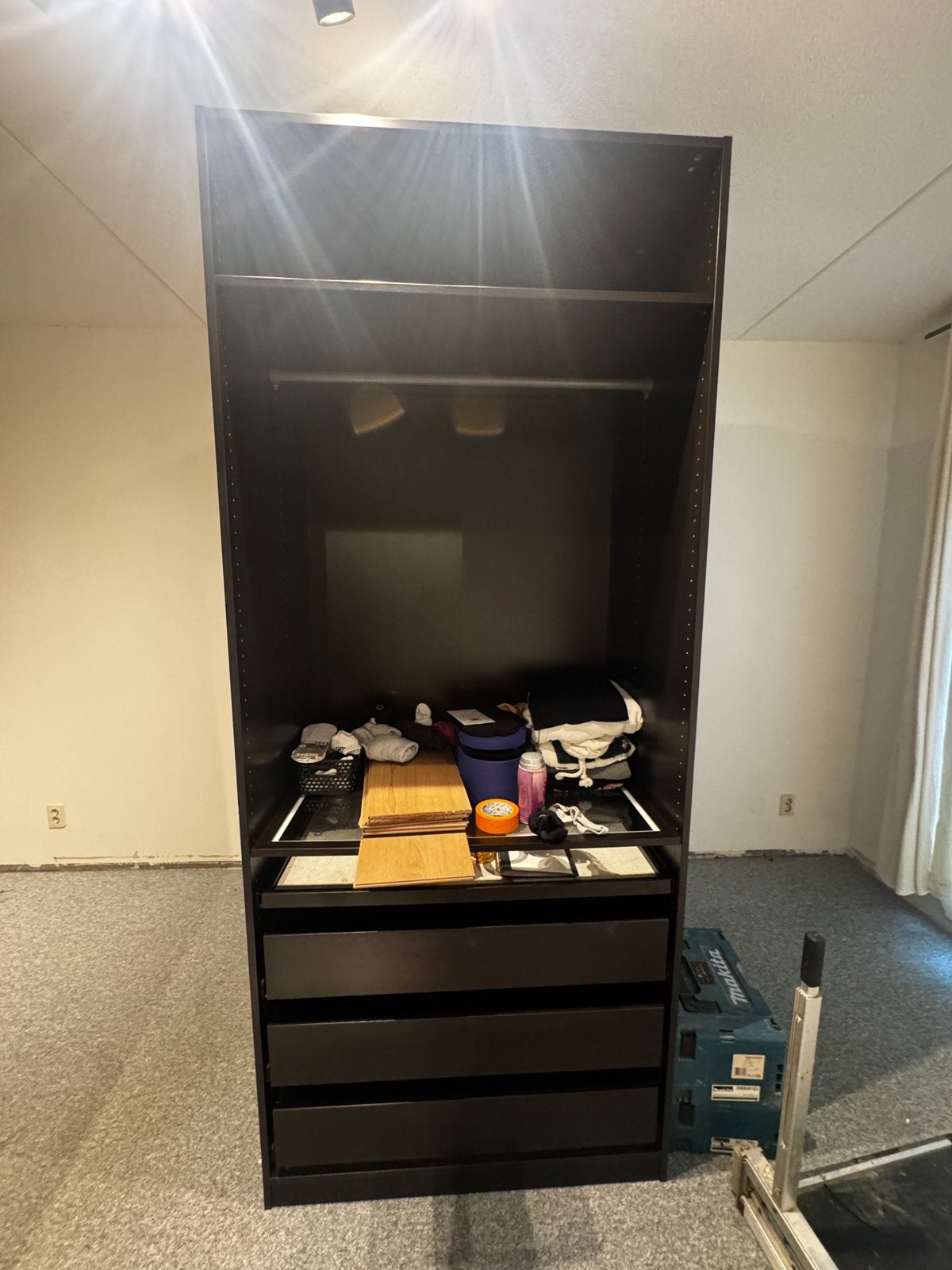 Kledingkast pax ikea donderbruin / zwart, Ophalen of Verzenden, Zo goed als nieuw, 50 tot 75 cm, 200 cm of meer