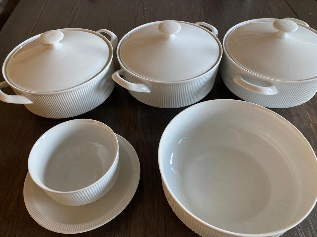 Opdienschalen Arzberg Cannelee porselein, Huis en Inrichting, Keuken | Servies, Ophalen of Verzenden, Overige stijlen, Porselein