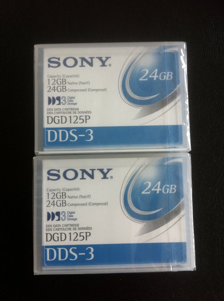 2 x Sony dds-3 data cartridge capacity: 12 gb native, 24 gb, Ophalen of Verzenden, Nieuw