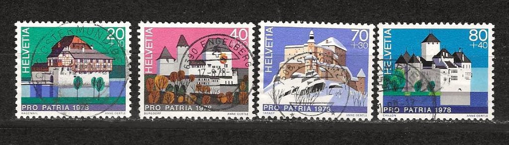 Zwitserland 1130-1133, Ophalen of Verzenden, Gestempeld