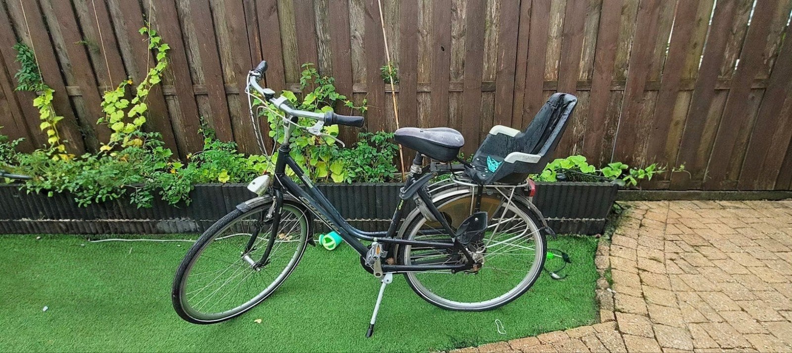 Damesfiets met kinderstoel -kapje versnellingsindicator defe, Fietsen en Brommers, Ophalen