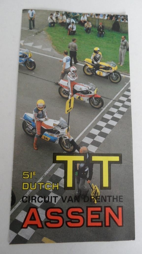 TT Assen 1981 motorwegrace flyer , 51e Dutch TT, Verzenden, Zo goed als nieuw, Motoren