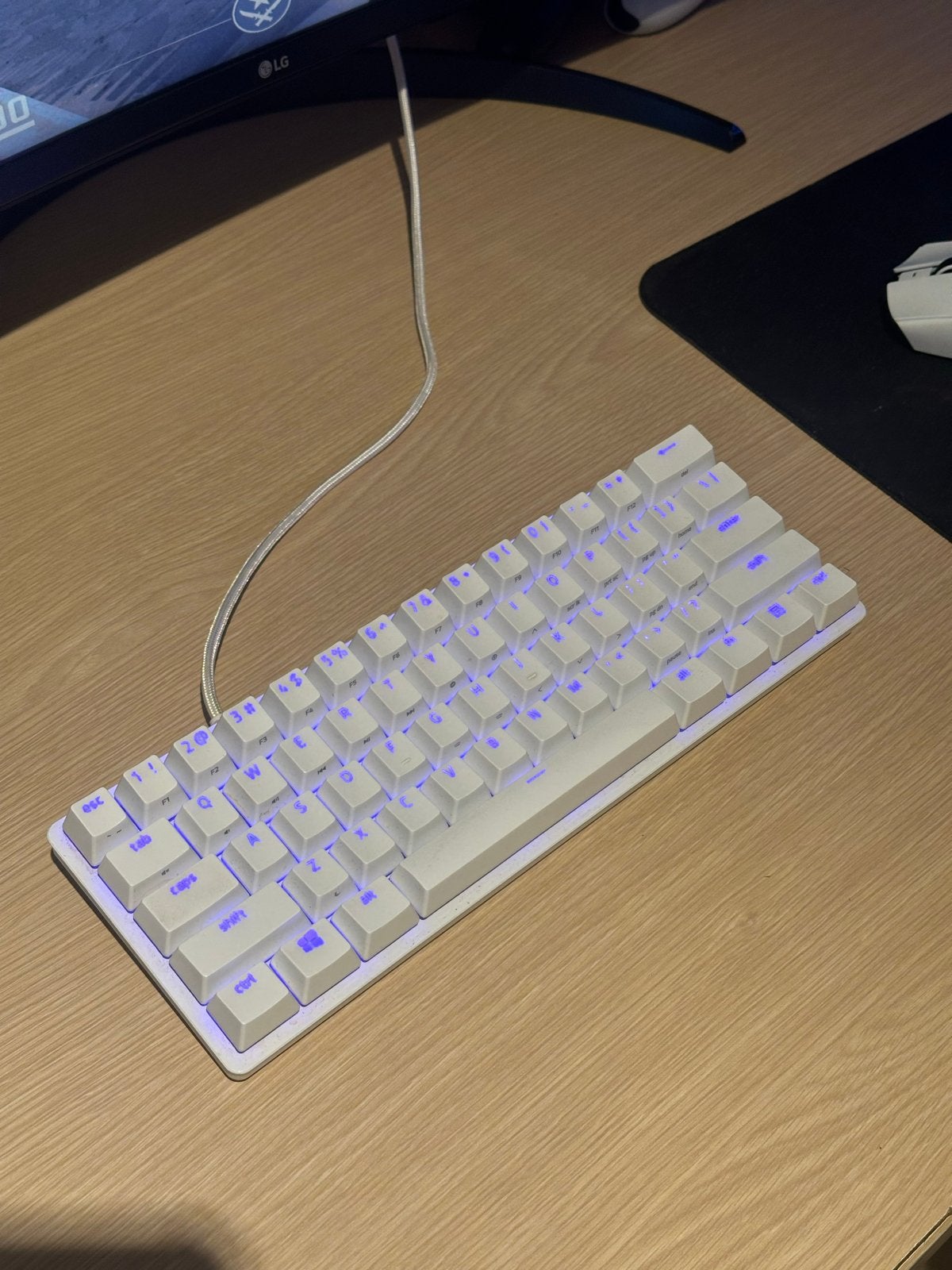 Razer Huntsman Mini - Wit Gaming Toetsenbord, Computers en Software, Toetsenborden, Gaming toetsenbord, Ophalen of Verzenden, Zo goed als nieuw