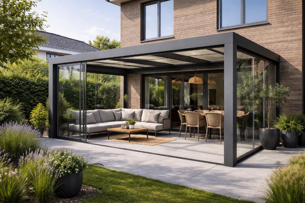 Premium Cube veranda's - Stijlvol in elke tuin!, Ophalen, Nieuw, Veranda