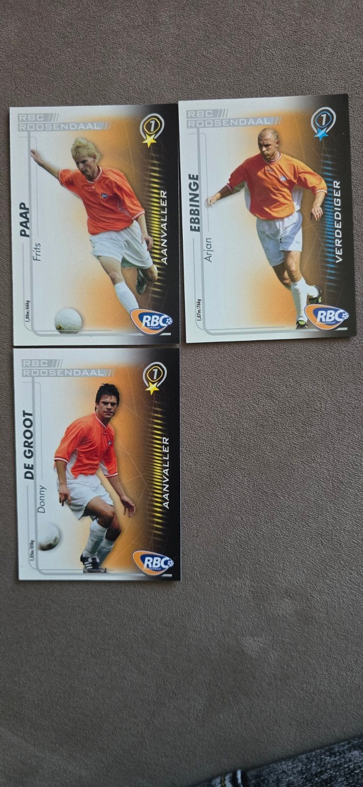 RBC Voetbalplaatjes - Frits Paap, Arjan Ebbinge, D, Ophalen of Verzenden, Gebruikt, Overige binnenlandse clubs, Spelerskaart