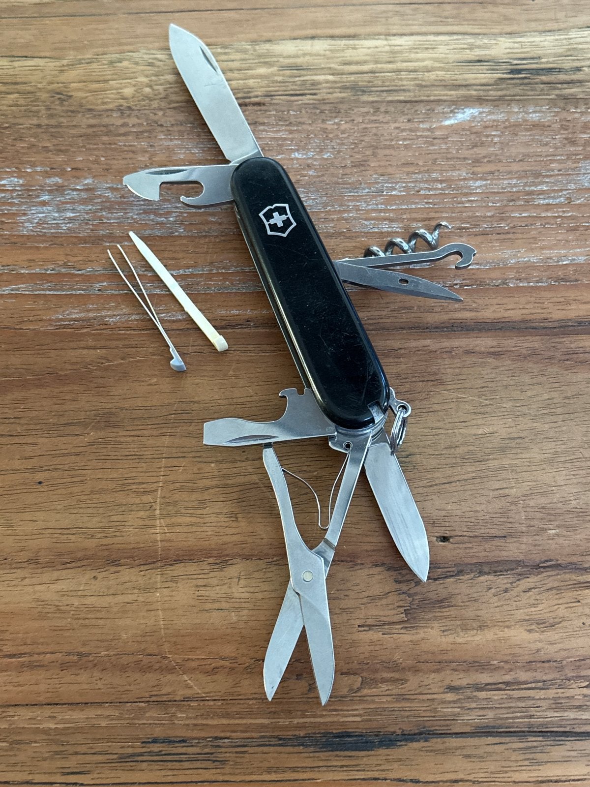 Victorinox Climber Zwart Zwitsers Zakmes, Ophalen of Verzenden, Gebruikt