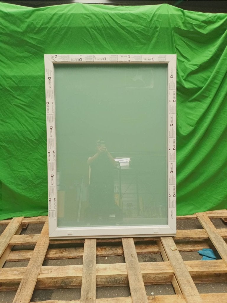 Kunststof Vast kozijn b108 x h150 cm Wit  -2636-, Kunststof, Raamkozijn, Niet ingevuld, Ophalen of Verzenden
