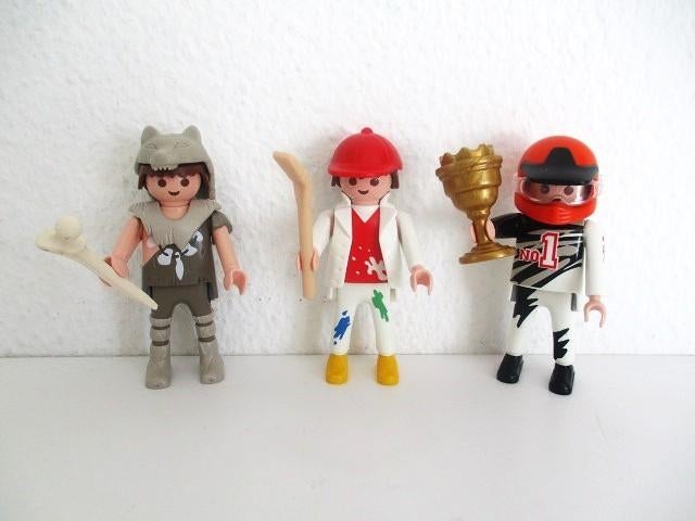 playmobil multiplay racer schilder en oerman 9854, Kinderen en Baby's, Speelgoed | Playmobil, Ophalen of Verzenden, Zo goed als nieuw