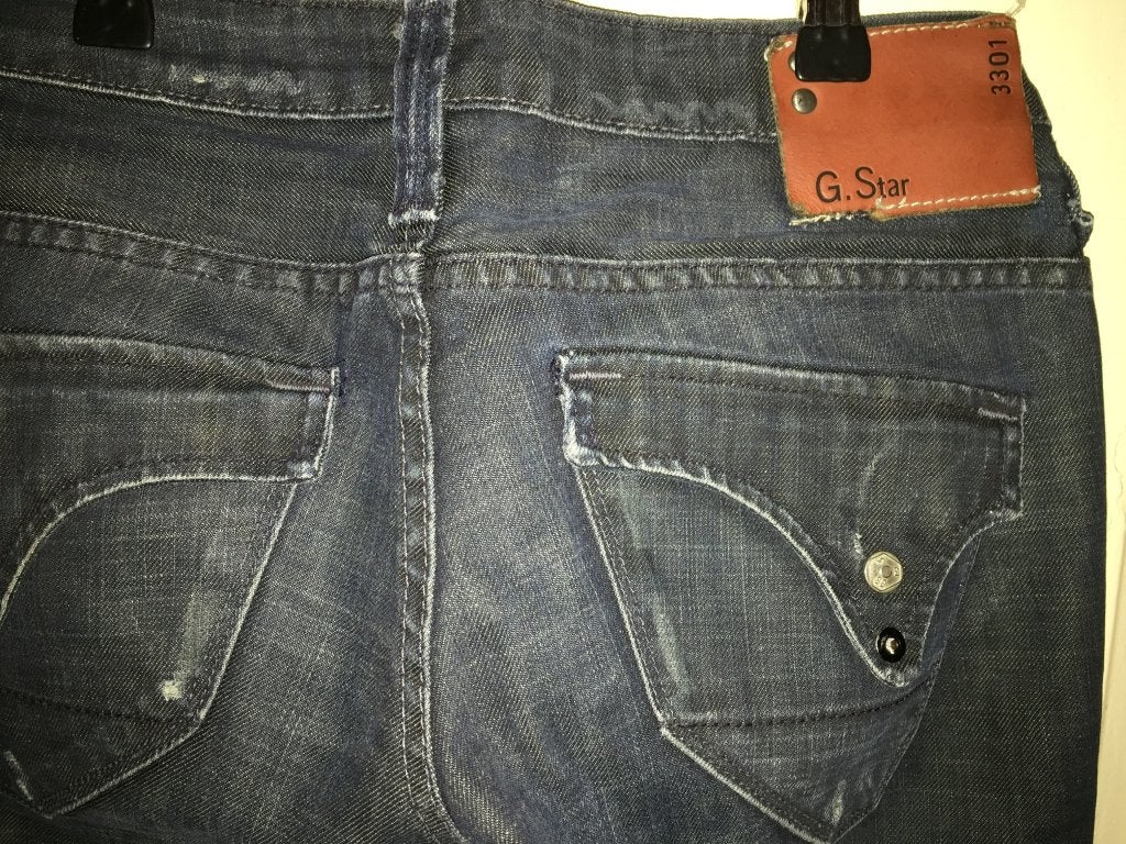 Gstar limit straight spijkerbroek 26/32 (1B8), Tweedehands verkoop, Tweedehands verkoop, Blauw, Ophalen of Verzenden