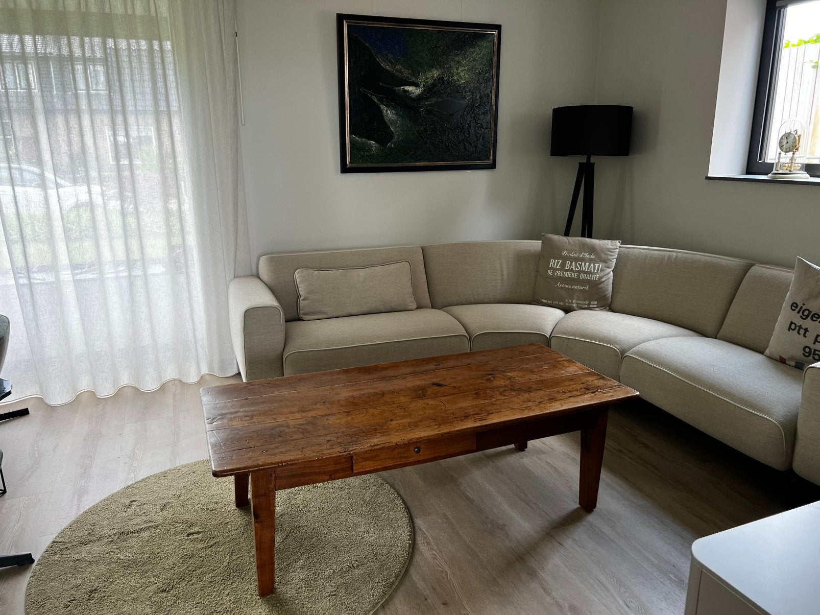 Antieke Franse salontafel van kersenhout, Antiek en Kunst, Antiek | Meubels | Tafels, Ophalen