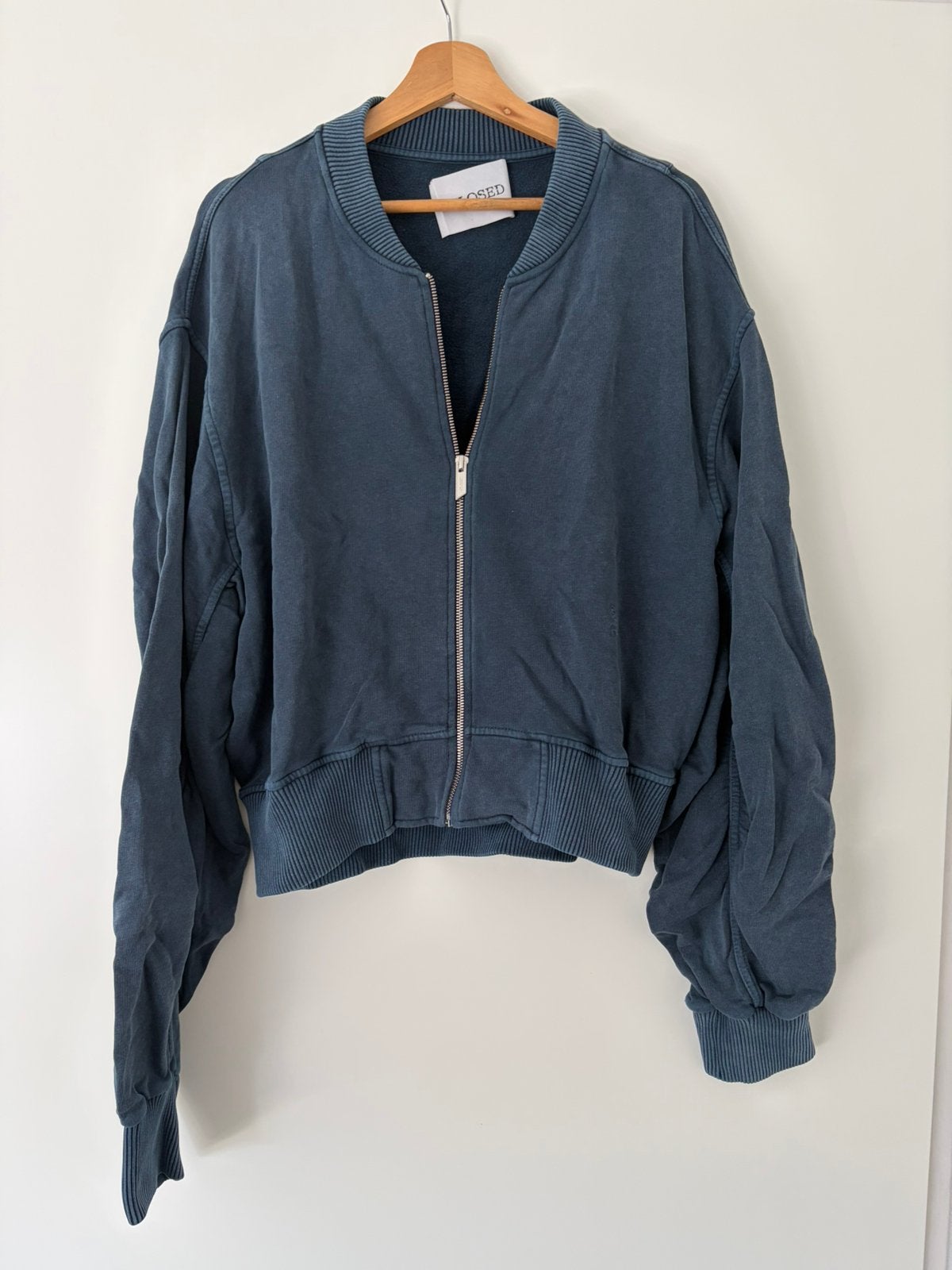 Closed vest bomberjasje, Kleding | Dames, Ophalen of Verzenden, Zo goed als nieuw, Maat 42/44 (L), Blauw