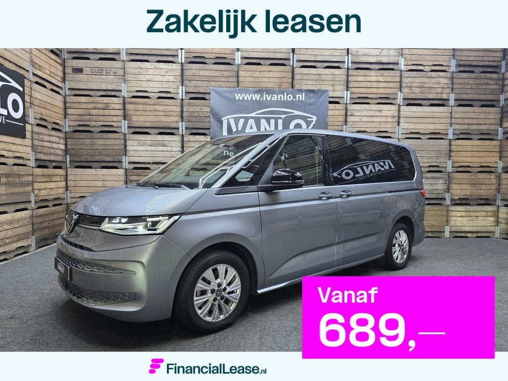 Volkswagen Multivan 1.4 eHybrid L2H1 Style 7p. Trekh. 218 PK, Stof, Gebruikt, 150 pk, 138 €/maand
