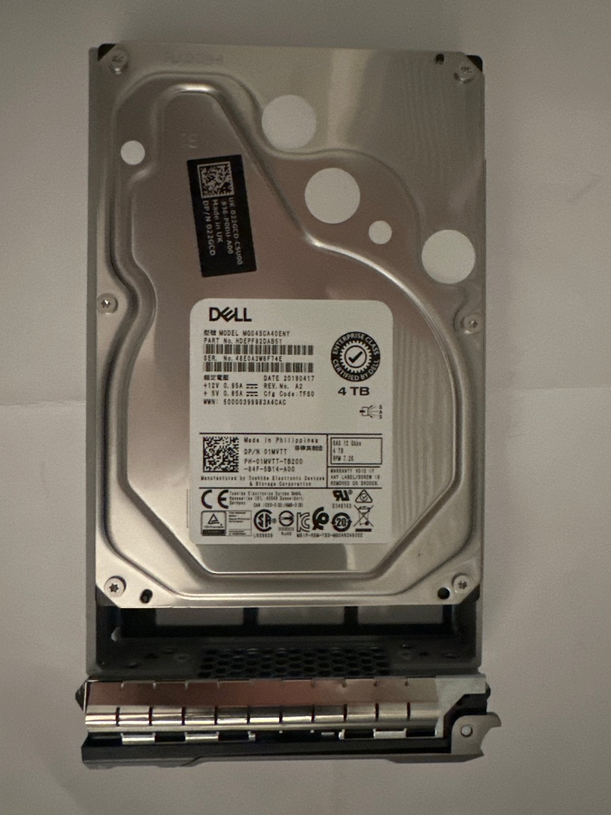 Dell 4TB SAS 12Gb 7.2K HDD - Server Harde Schijf, Computers en Software, Harde schijven, Intern, SAS, Server, HDD