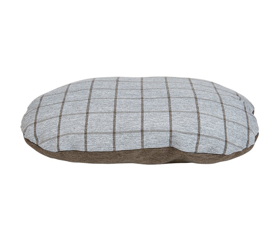 ANIMAL BOULEVARD Tartan Hondenkussen Grijs-Taupe S 65x40 cm, Dieren en Toebehoren, Hondenmanden, Verzenden, Nieuw, Polyester