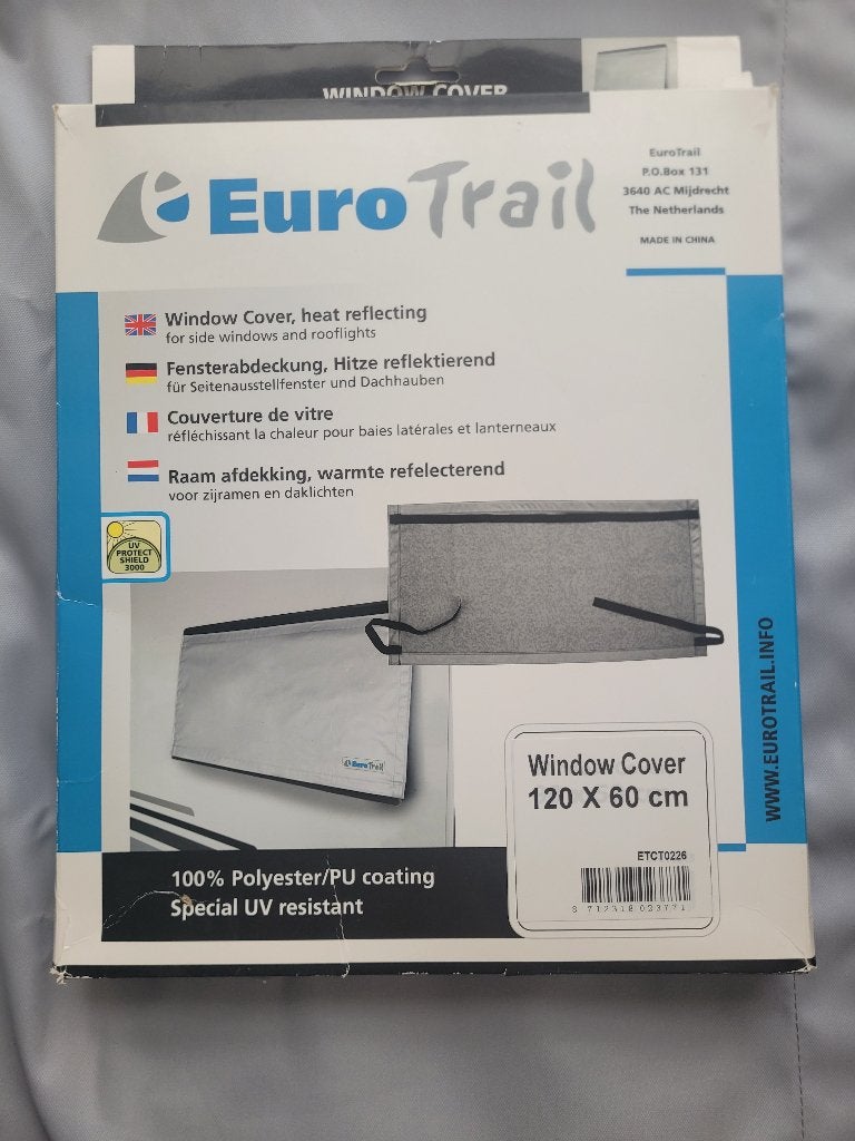 Eurotrail Window Cover / Raam Afdekking 120 x 60 cm, Caravans en Kamperen, Ophalen of Verzenden, Nieuw