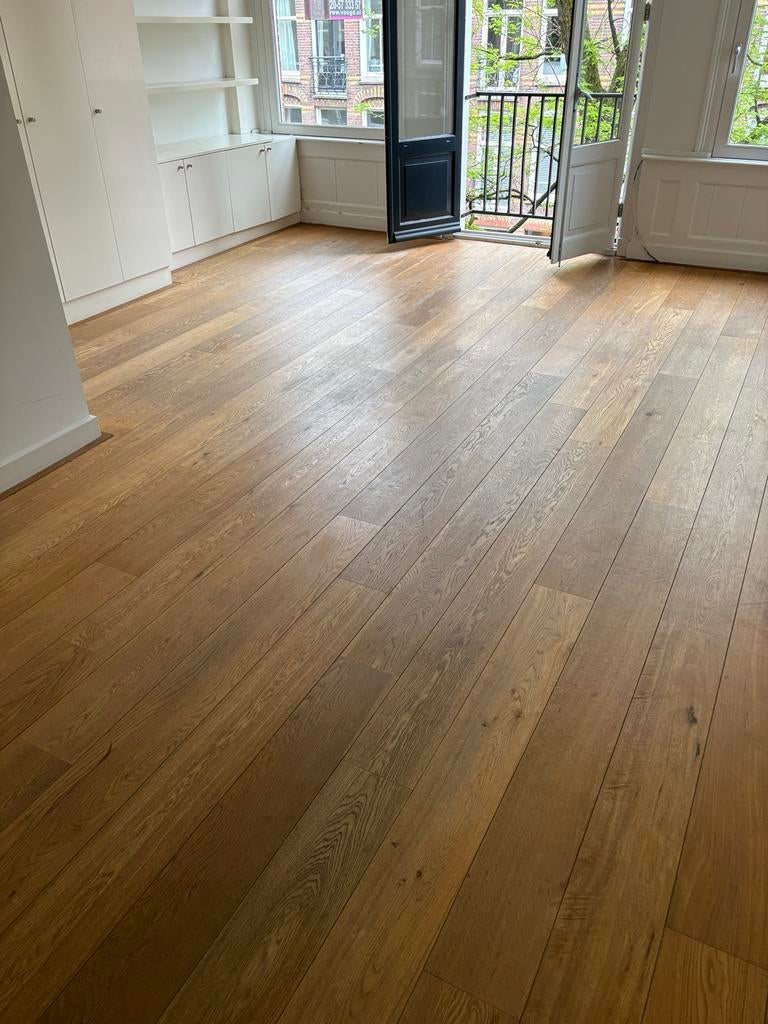 Houten vloerdelen - parket (45m2), Doe-het-zelf en Verbouw, Vloerdelen en Plavuizen, Ophalen, Gebruikt, Vloerdelen of -planken