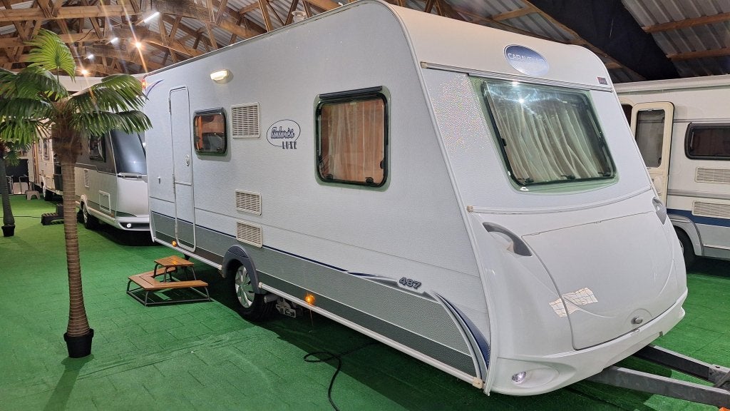 Caravelair Antares Luxe 487 voortent/3 stapelbed/Mover, Caravans en Kamperen, Gascomfoor, Treinzit, Dwarsbed, 4 tot 5 meter