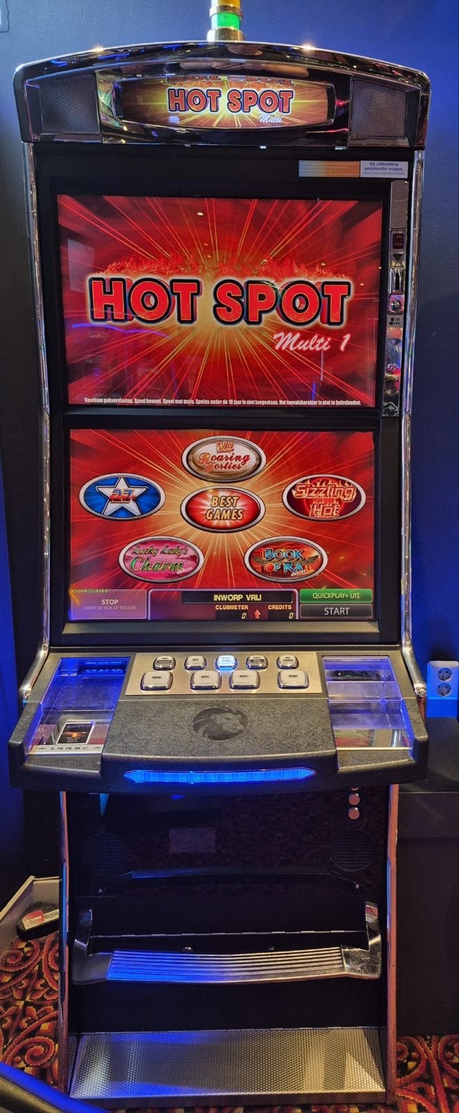 Hot Spot Multi 1 & 2 Meerspeler Gokkast Combi, Verzamelen, Euro, Ophalen, Zo goed als nieuw, Met sleutels