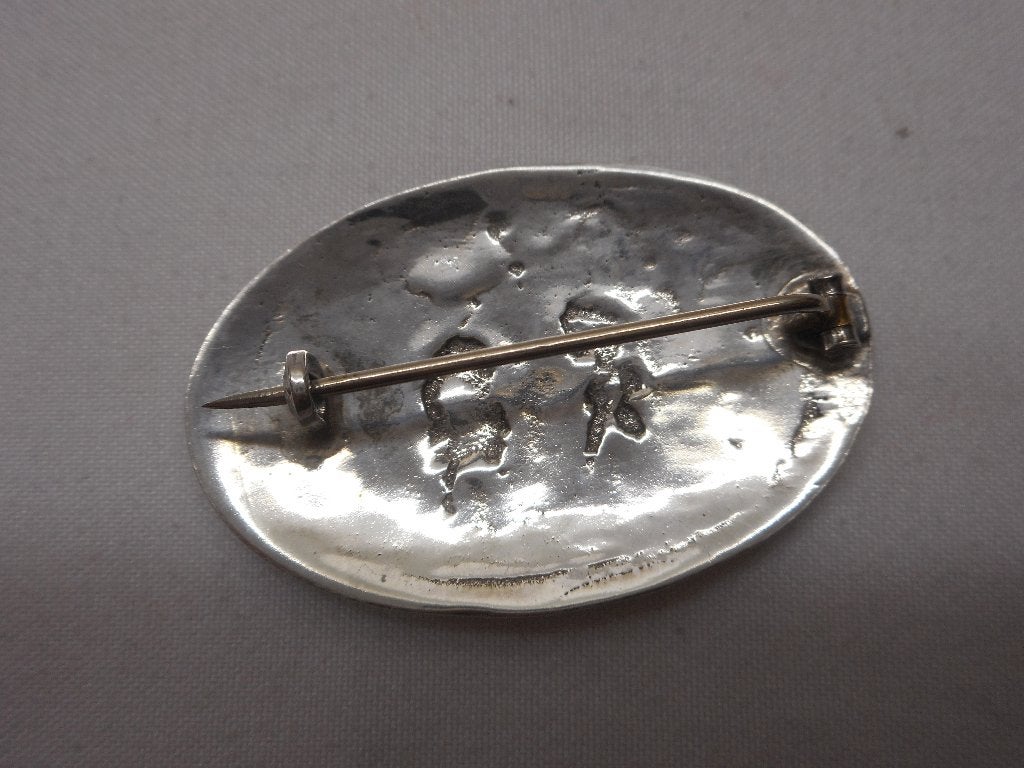 Zilveren antieke broche nr.1407, Verzenden, Zilver, Broche