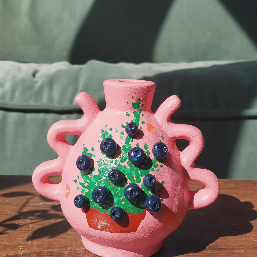Kandelaartje roze, Ophalen of Verzenden, Overige materialen, Minder dan 25 cm