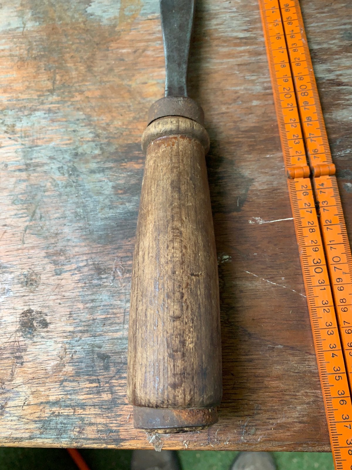 Nooitgedagt vermoorbeitel 26mm 180+heft=334mm l, Antiek en Kunst, Antiek | Gereedschap en Instrumenten, Ophalen of Verzenden