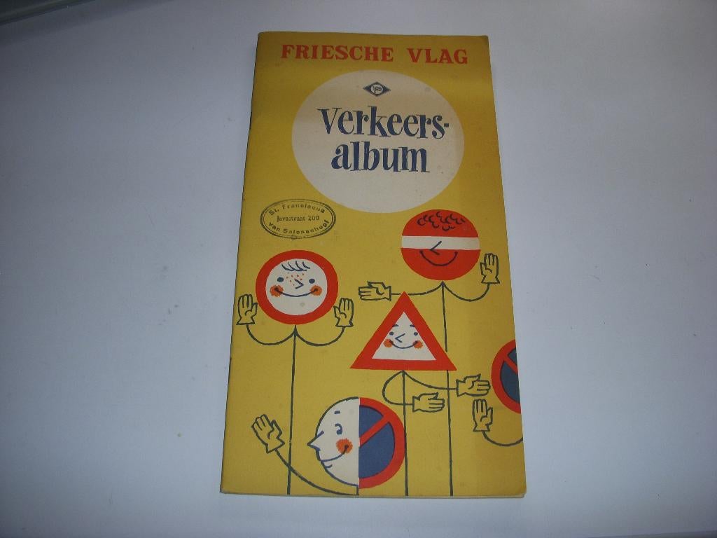 Friesche Vlag Verkeersalbum compleet 1960, plaatjesalbum, Ophalen of Verzenden, Gelezen, Friesche Vlag, Plaatjesalbum