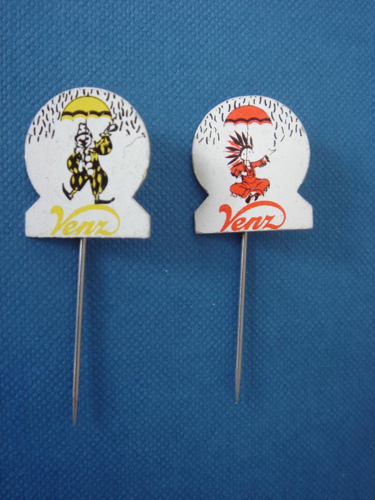 2 Spelden Venz Hagelslag, Ophalen of Verzenden, Gebruikt, Merk, Speldje of Pin