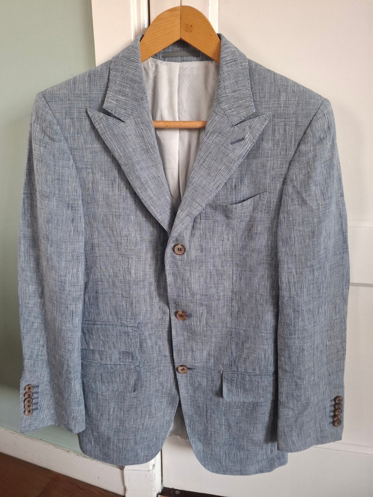 Linnen Suitsupply blazer maat 44, Kleding | Heren, Kostuums en Colberts, Blauw, Ophalen of Verzenden, Zo goed als nieuw, Maat 46 (S) of kleiner
