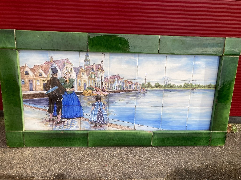 Groot antiek tegeltableau naar Henri Cassiers, Ophalen