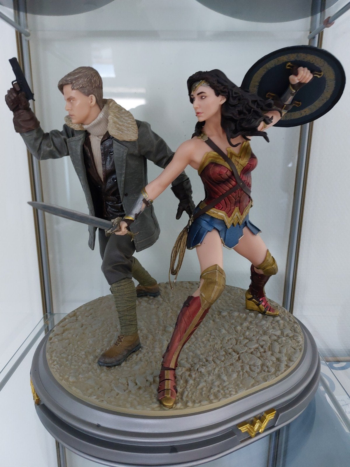Wonder Woman en Steve Trevor beeld - DC Comics, Verzamelen, Ophalen of Verzenden, Zo goed als nieuw, Fantasy