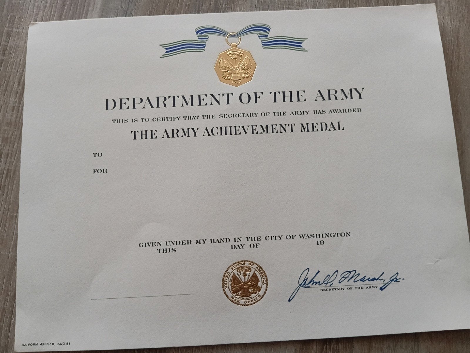 Certificaat  u.s army, Ophalen, Amerika