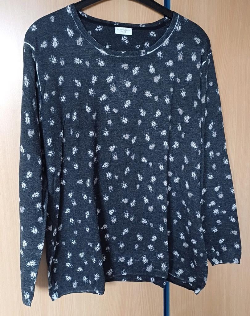 Trui met keverprint, Gerry Weber, maat 46, Maat 46/48 (XL) of groter, Ophalen of Verzenden, Grijs, Gedragen