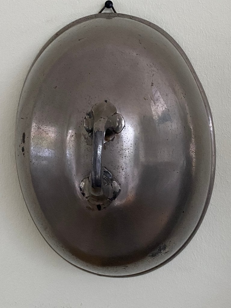 Antieke ovale tinnen Cloche.  Engels . Ca. 1880., Antiek en Kunst, Ophalen of Verzenden