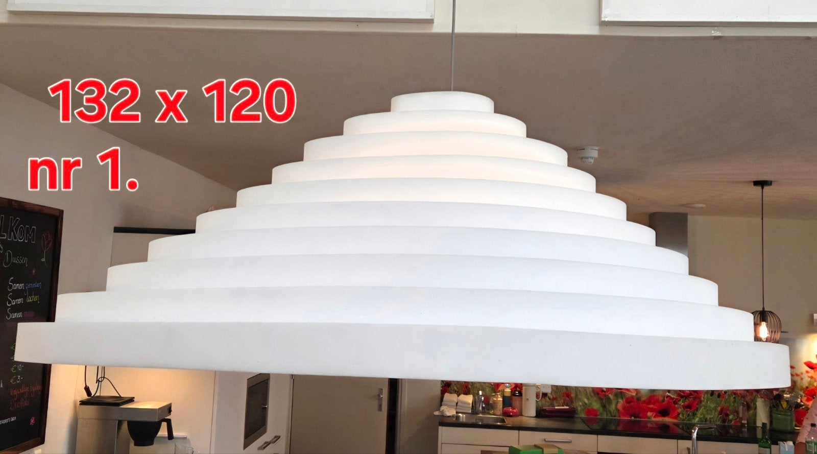 Akoestische hanglampen van melamine schuim, Ophalen