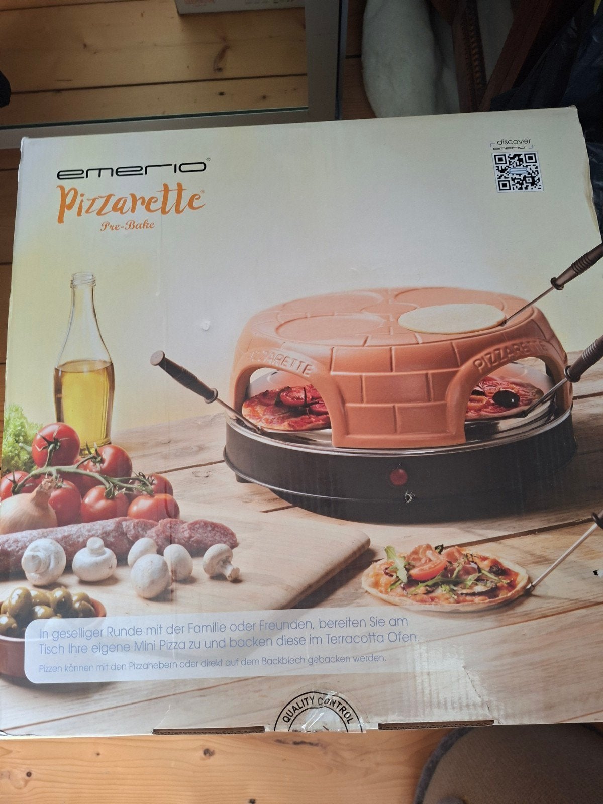 Emerio Pizzarette Pizzaoven - Mini Pizza Maker, Witgoed en Apparatuur, Ovens, Nieuw, Vrijstaand, Pizzaoven, Overige merken, Minder dan 45 cm