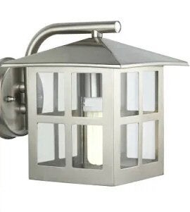 Nikkel wandlamp buiten nieuw, Huis en Inrichting, Ophalen, Nieuw