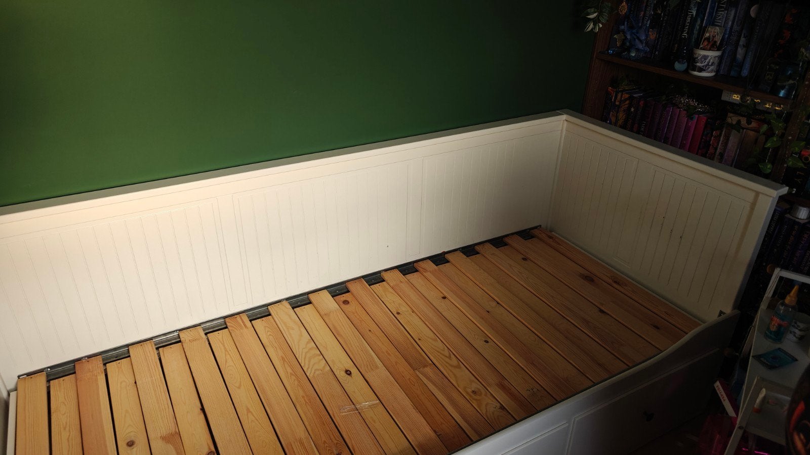 IKEA Hemnes Bedbank uitschuifbaar met 3 Lades, Ophalen, Wit, Tweepersoons, 200 cm