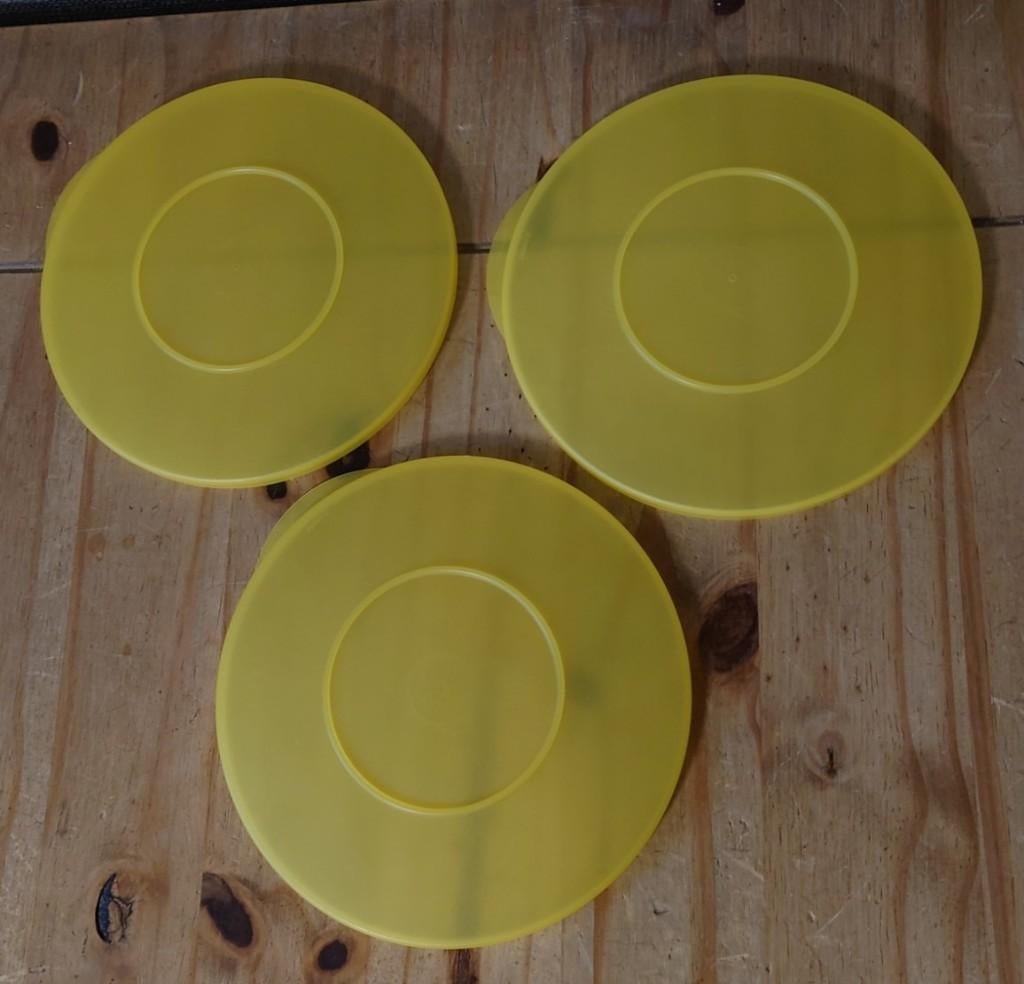 Tupperware Deksels voor Trendy kom Ø17,5cm 3095- NIEUW, Ophalen of Verzenden, Nieuw, Geel, Overige typen
