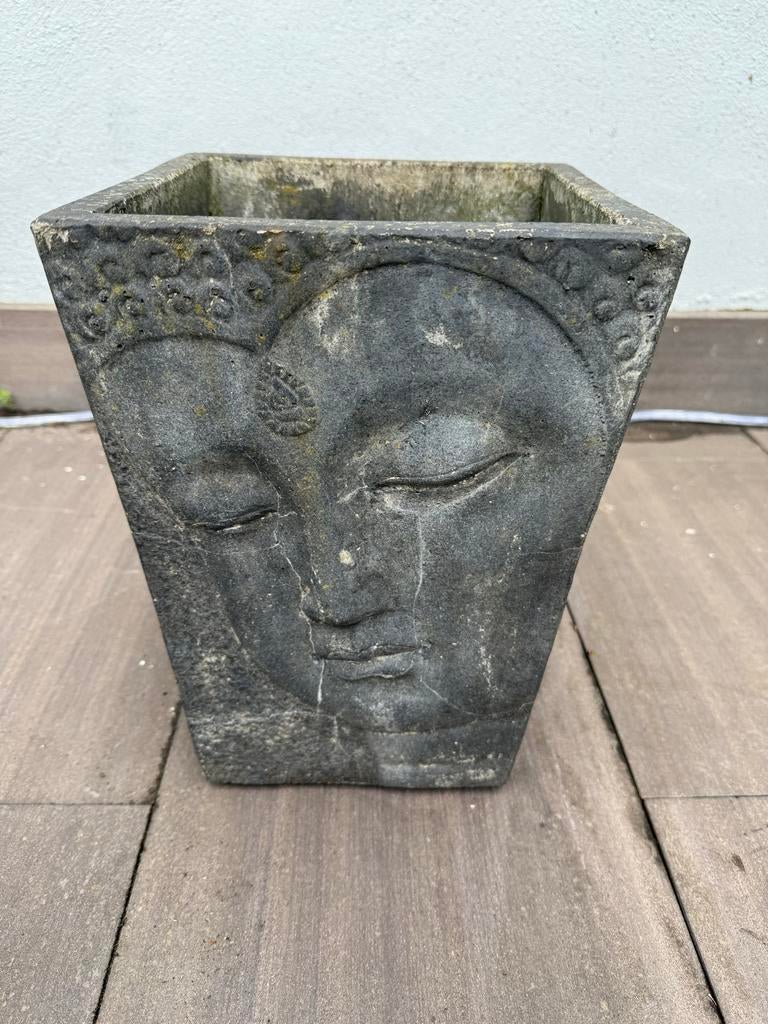 Grote Boeddha Bloempot - Stevige Stenen Plantenbak, Ophalen, Gebruikt