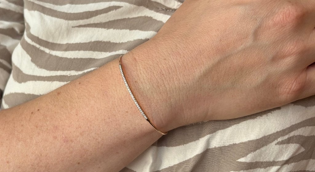 33 diamanten luxe 14k gouden dames armband bangle briljant