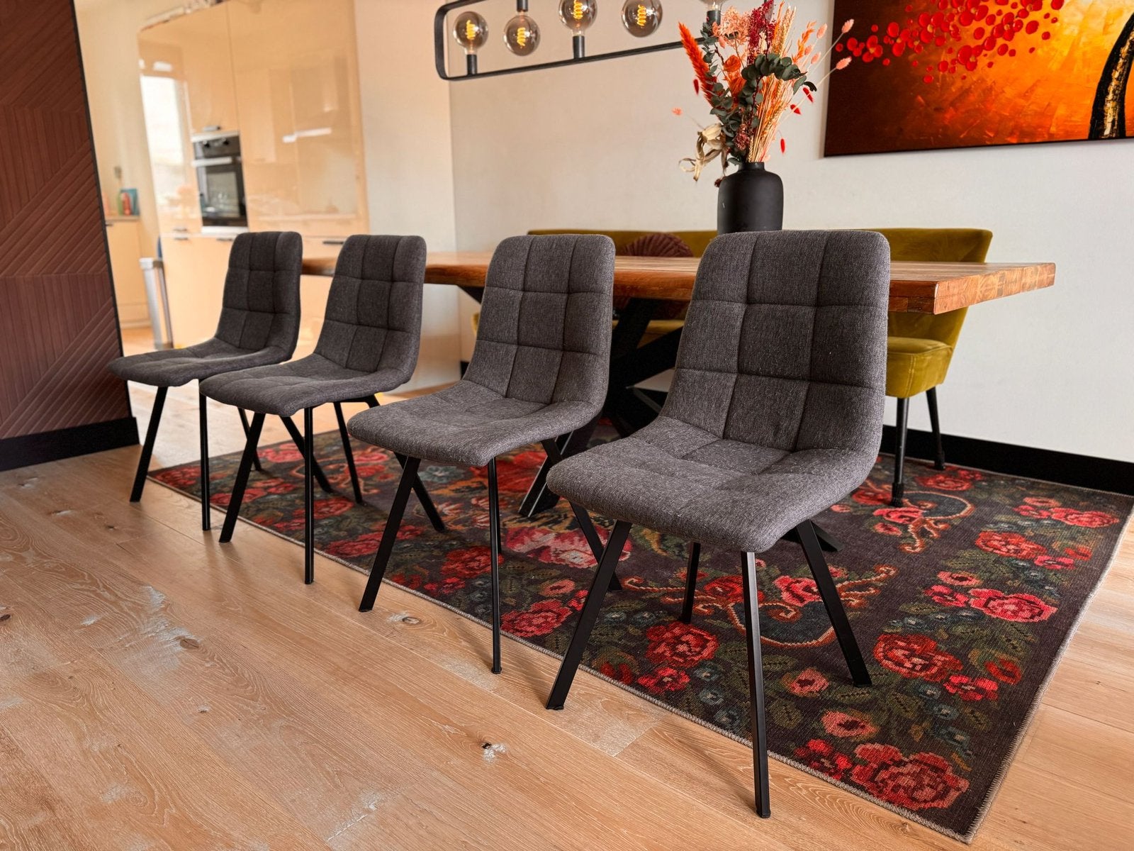 4 Woood eetkamerstoelen, Ophalen, Woood merk, Zo goed als nieuw, Vier