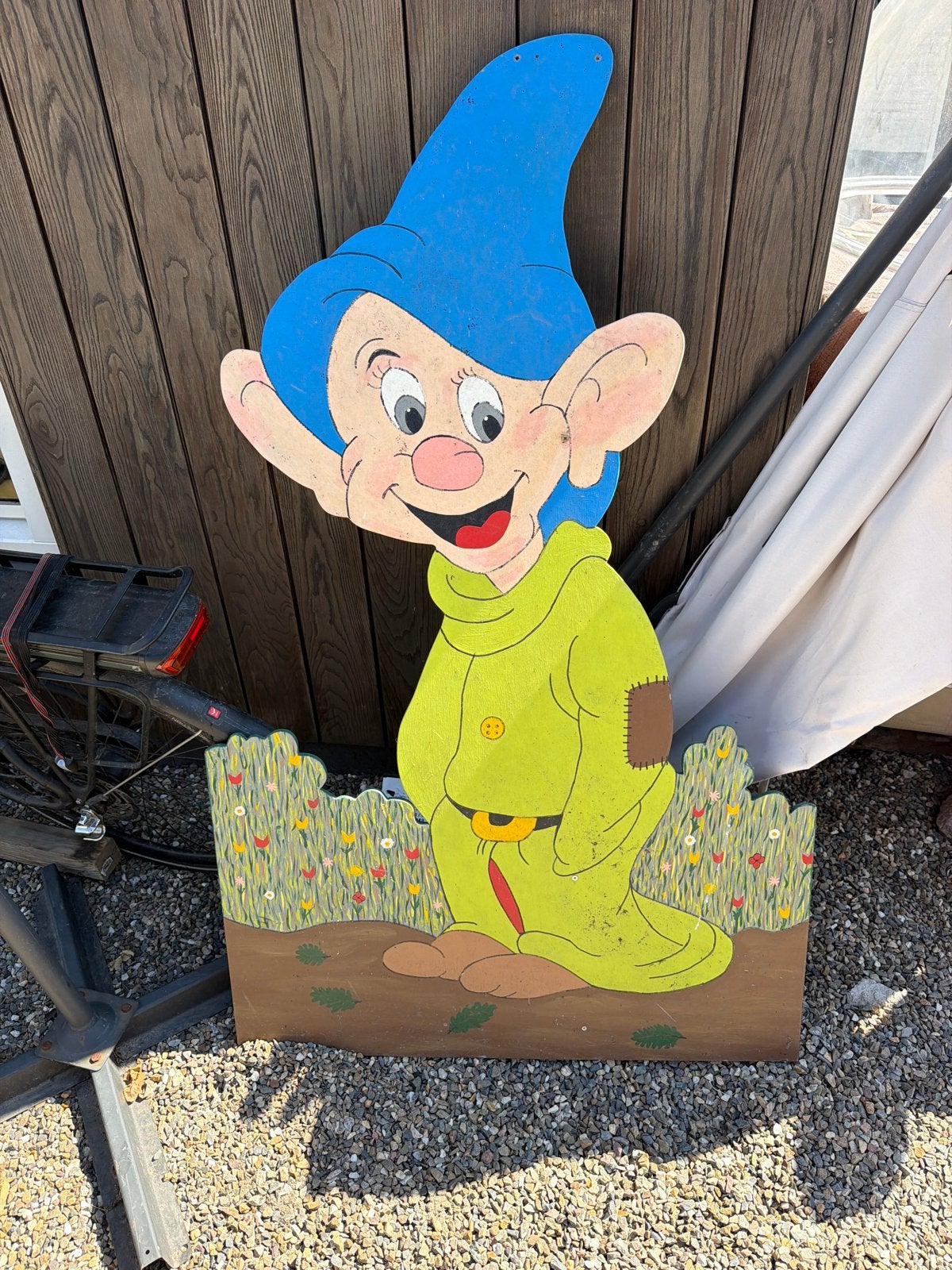 Handgeschilderd Disney geboortebord Stoetel (Dopey), Ophalen, Sneeuwwitje of Doornroosje, Gebruikt, Overige typen
