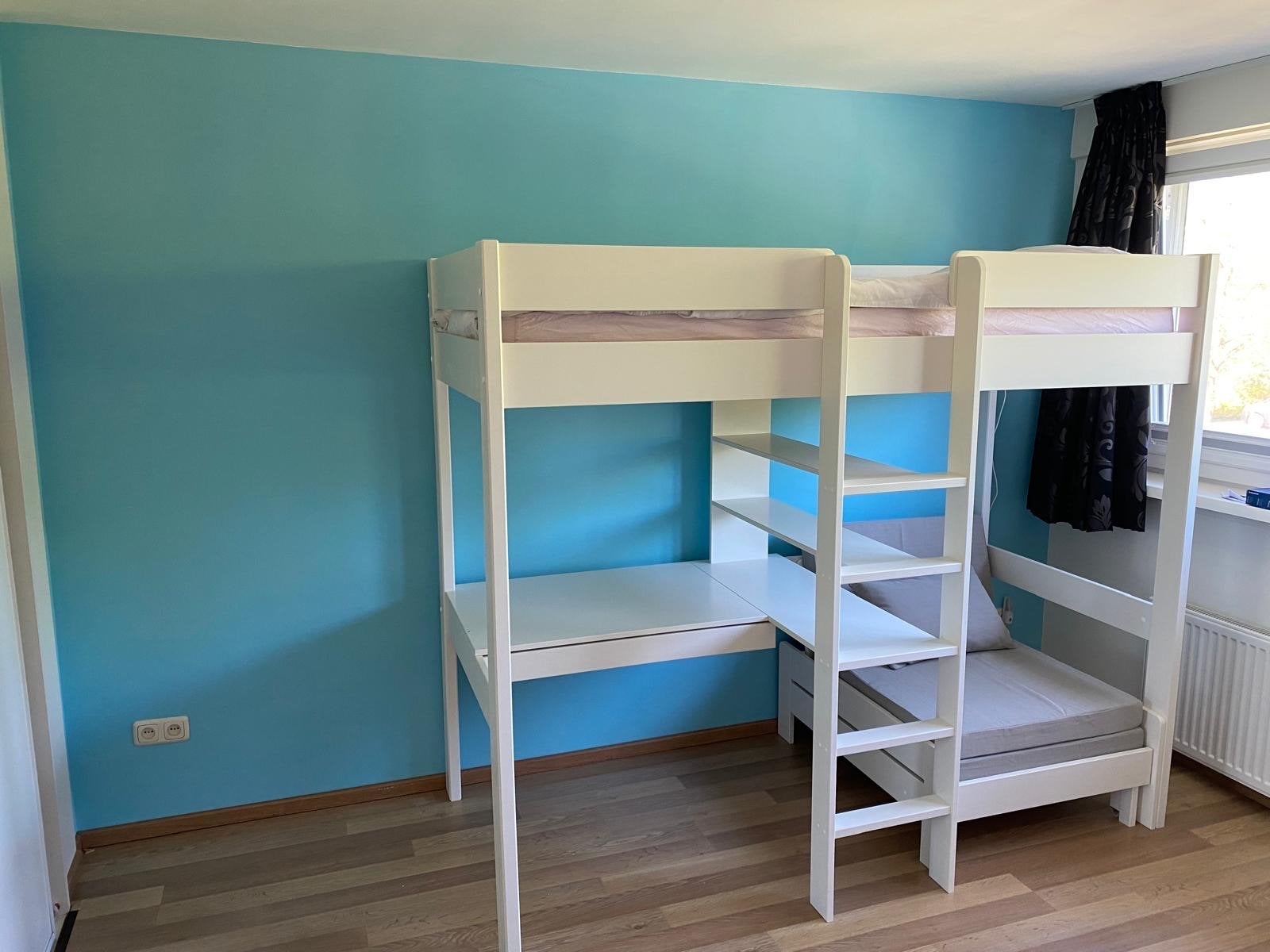 Hoogslaper met bureau en uitschuifbaar bed - Robin High Bed, Ophalen, Eenpersoons, Zo goed als nieuw, 200 cm