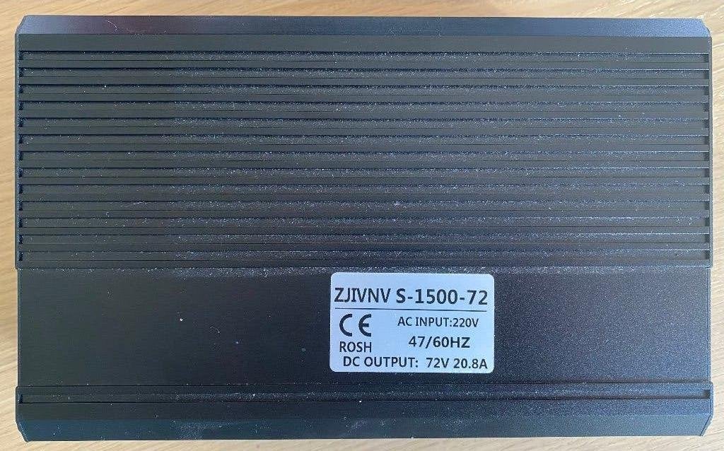 ZJIVNV S-1500-72 72V LED regelbare voeding, Ophalen of Verzenden, Zo goed als nieuw