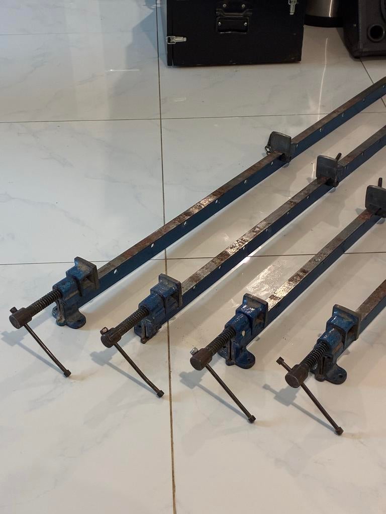 Set van 4 robuuste Lijmklemmen/Balk-klemmen, Ophalen, Gebruikt
