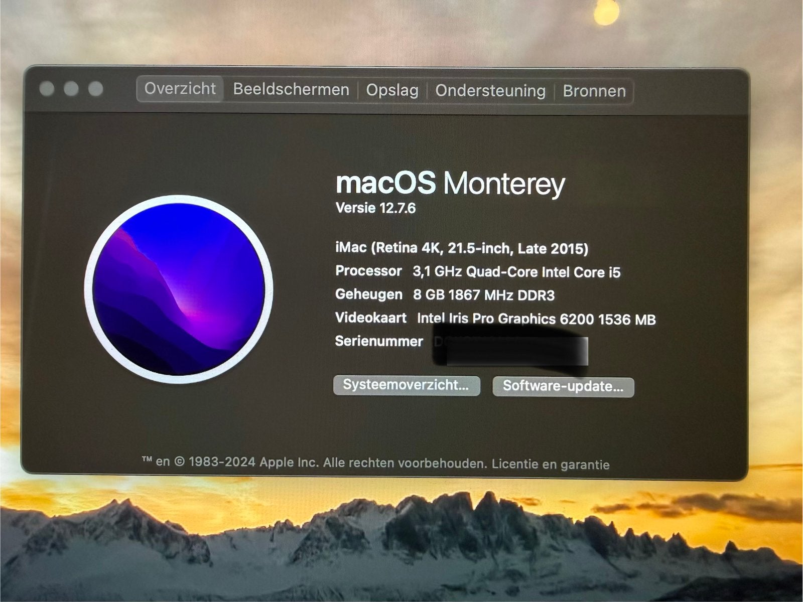Imac 21,5’’, Computers en Software, Apple Desktops, Gebruikt, 2 tot 3 Ghz, 8 GB, IMac