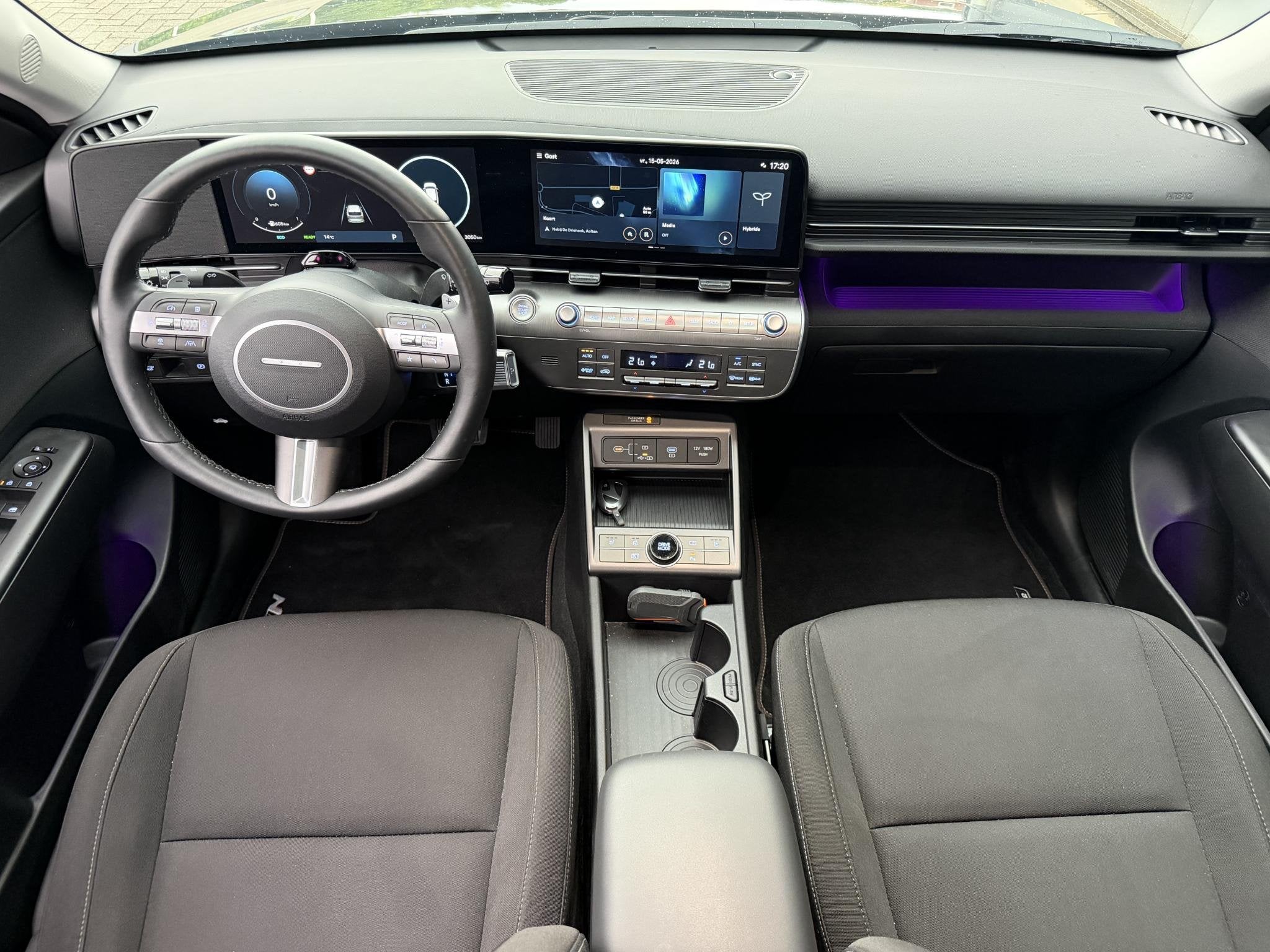 Hyundai Kona 1.6 GDI HEV Comfort Smart Voorstoelen verwarmd, 137 pk, Euro 6, Leder en Stof, 1110 kg
