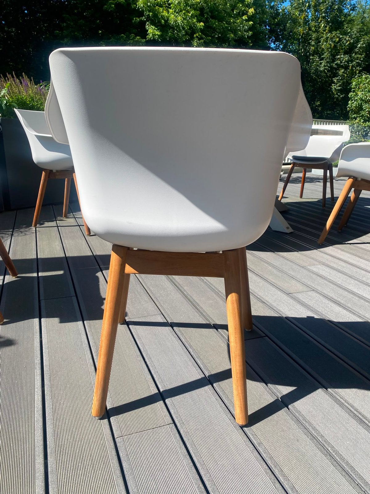 Zeer mooie hartman diinerstoelen Sofie met houten onderstel, Tuin en Terras, Tuinstoelen, Ophalen, Gebruikt, Kunststof
