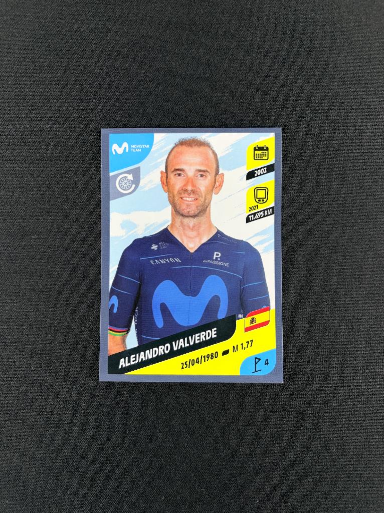 Alejandro Valverde Panini Tour de France 2022 Sticker, Verzenden, Zo goed als nieuw, Overige sporten, Poster, Plaatje of Sticker